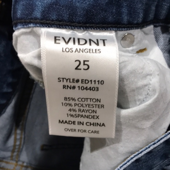 Evidnt Los Angeles Jeans Contrast Cuff Trendy 25 - Picture 6 of 8